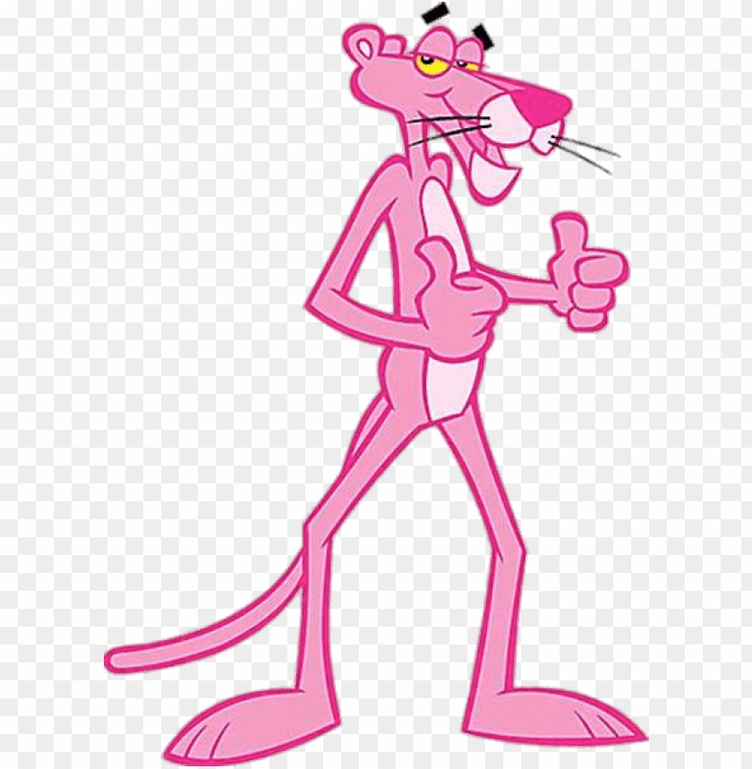 pink panther thumbs up clipart png photo - 66851