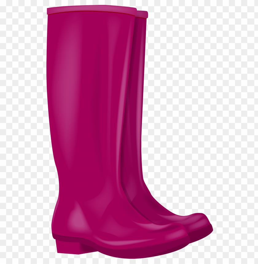 pink rubber boots image clipart png photo - 33471