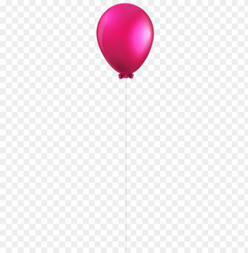 Transparent Background PNG of pink single balloon - Image ID 41927