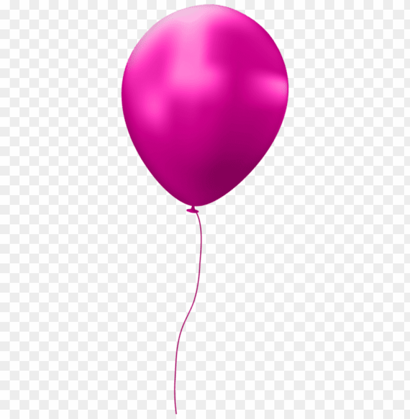 Transparent Background PNG of pink single balloon - Image ID 41960