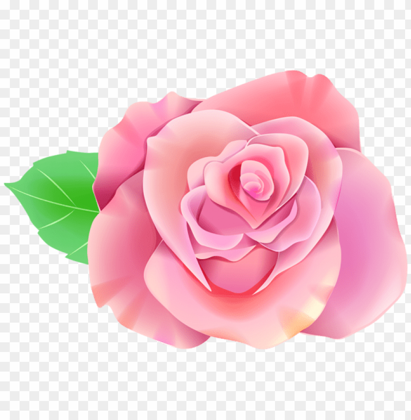 PNG image of pink single rose with a clear background - Image ID 44748