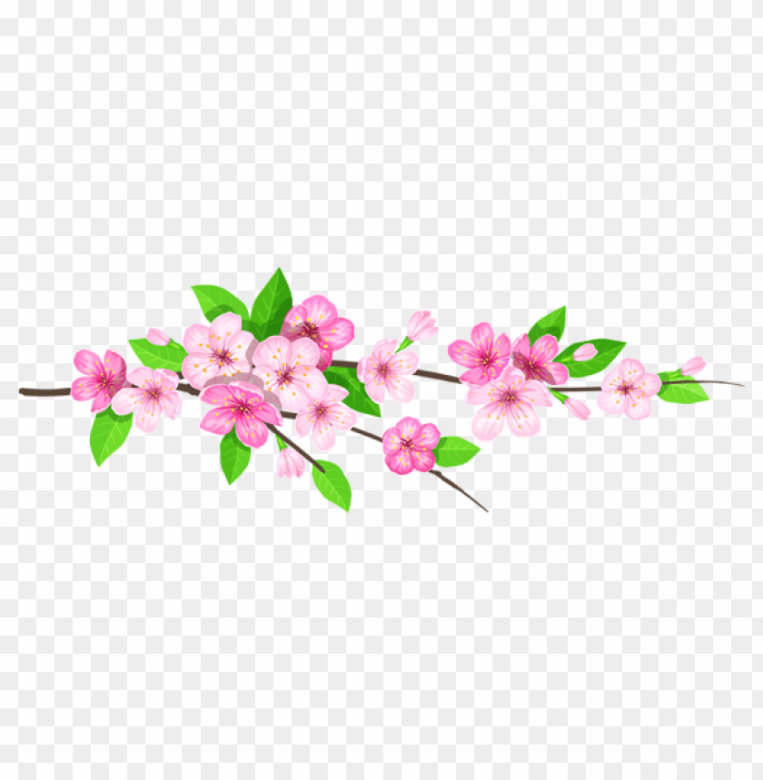 PNG image of pink spring branch with a clear background - Image ID 47181