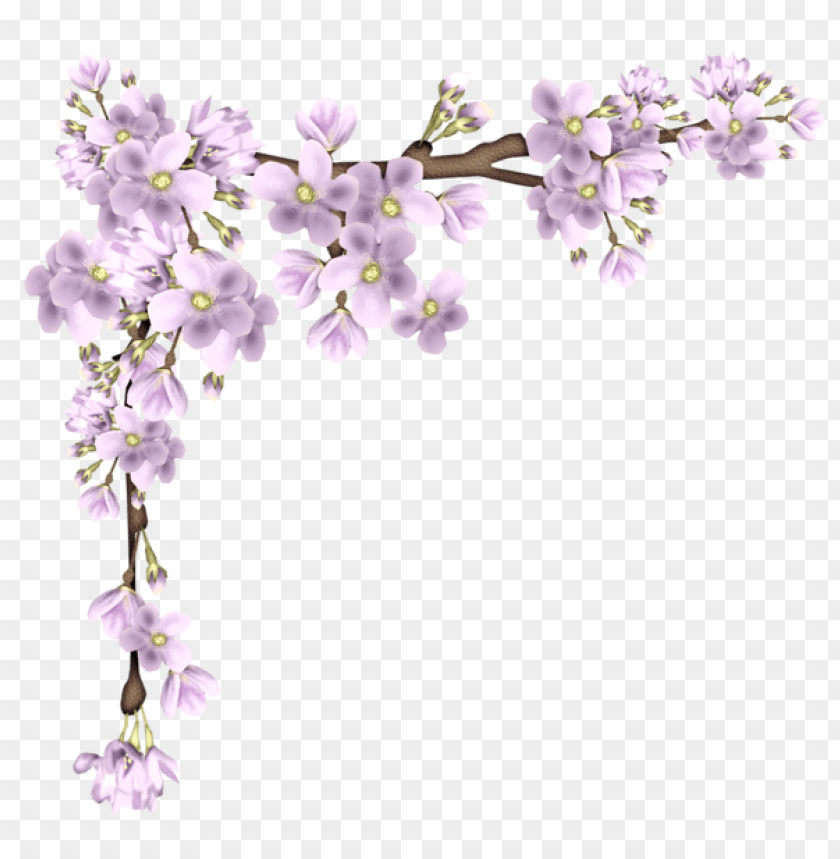 PNG image of pink spring branch with a clear background - Image ID 47218