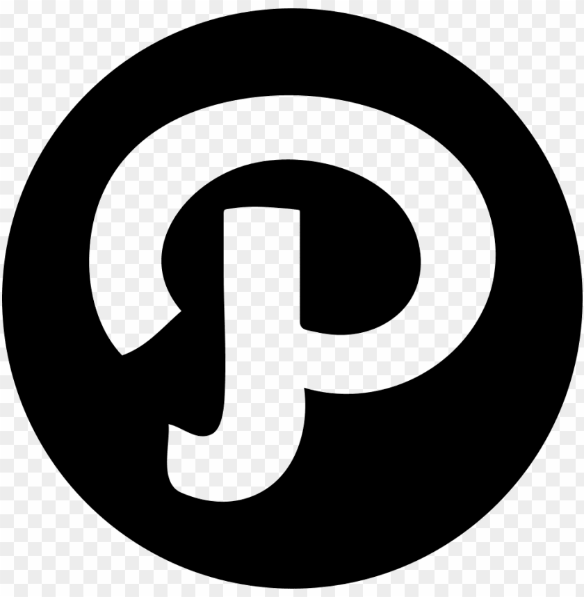 Pinterest Letter Logo In A Circle Svg Icon Free White Pinterest Icon Png - Free PNG Images
