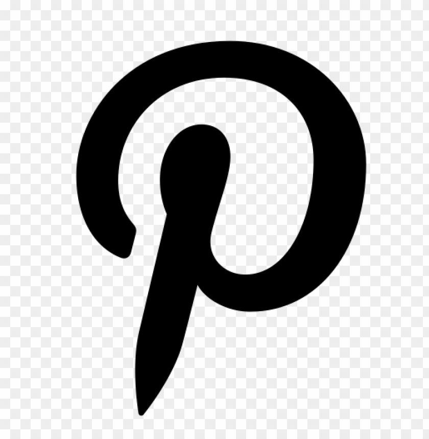 White Pinterest Logo PNG Transparent Background, Free Download