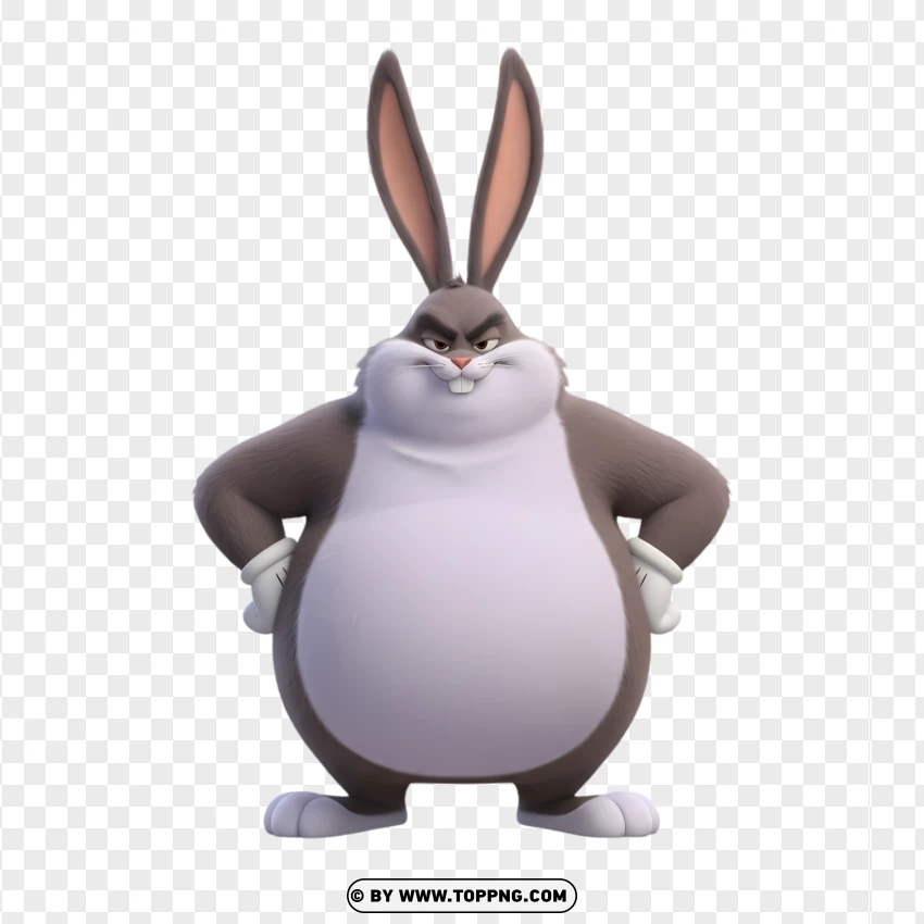 Pixar 3d Big Chungus Hero Pose PNG Transparent Background