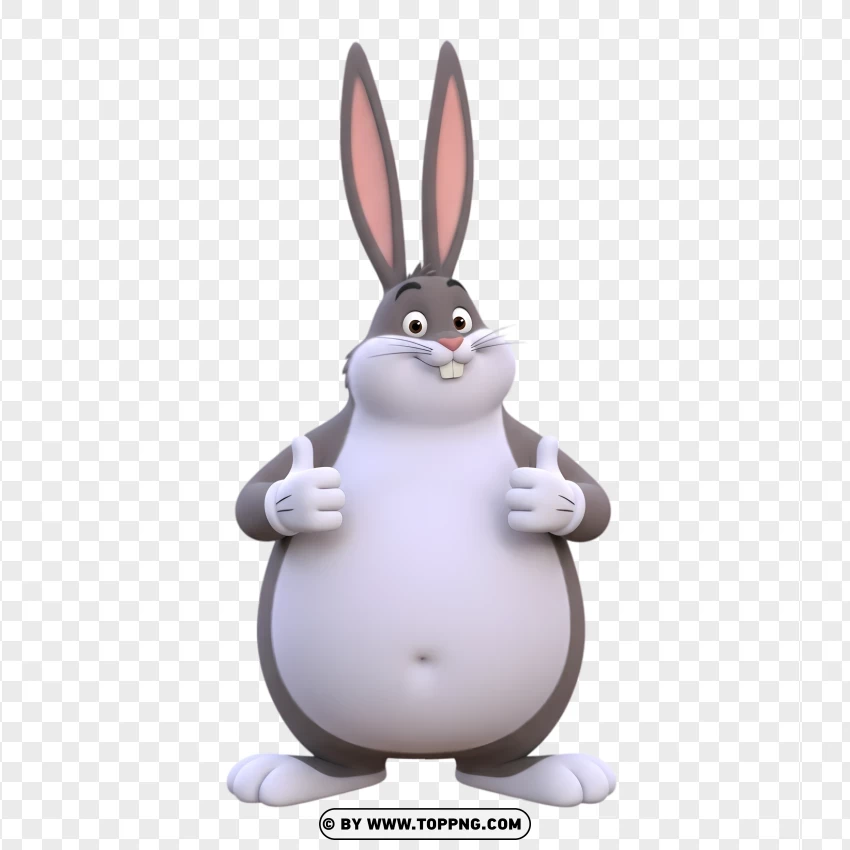 Pixar 3d Big Chungus Thumbs Up PNG Transparent Background