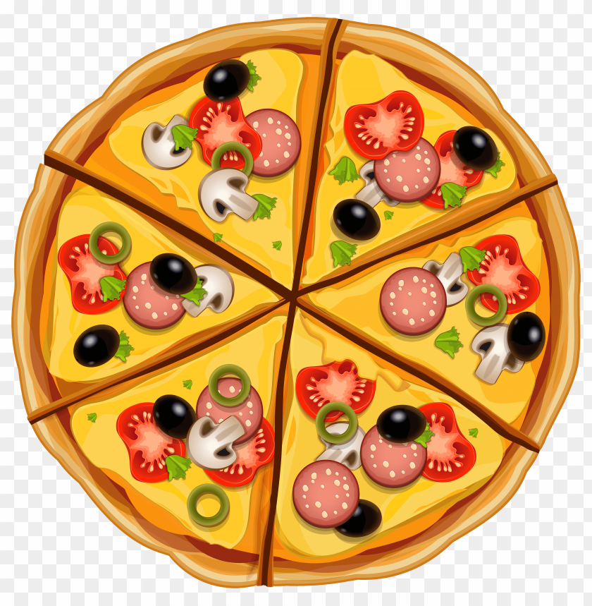 supreme pizza clipart