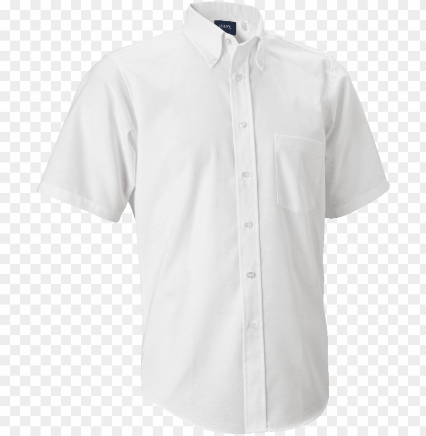 
button-front shirt
, 
garment
, 
dress
, 
shirt
, 
plain
, 
white
, 
half
