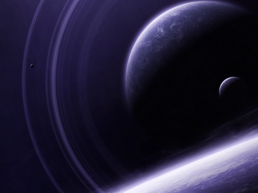 planet, space, outer space, purple dark