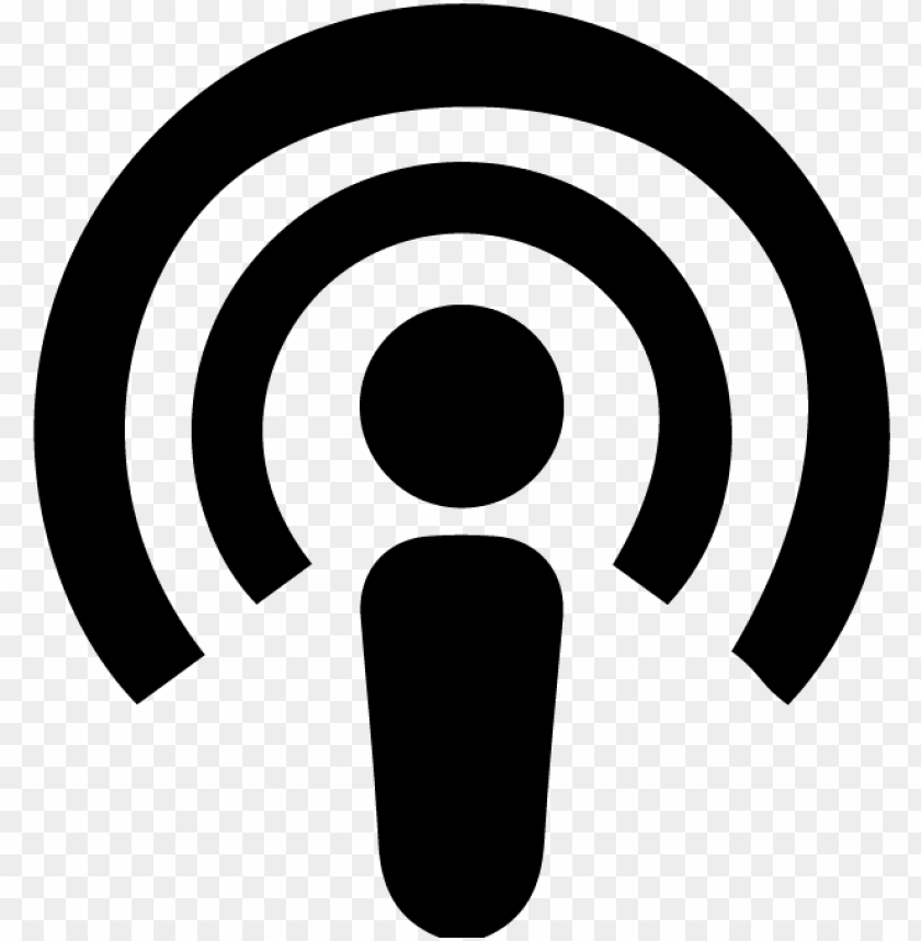 podcast icon podcast icon black and white png - Free PNG Images ID 126691