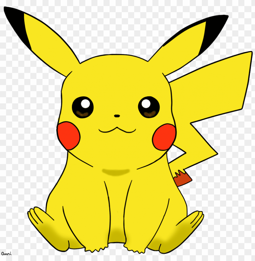 Cute cartoon Pikachu character with yellow fur and large ears