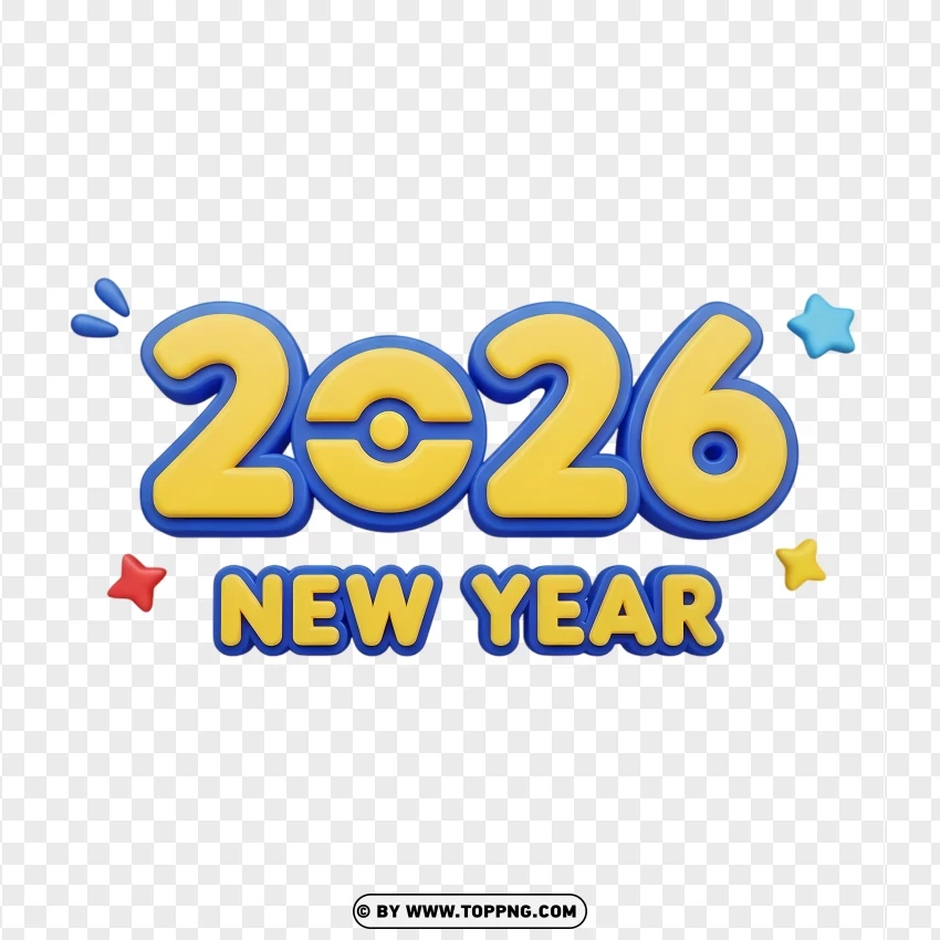 Pokémon Energy Style 2026 Typography PNG Transparent Background