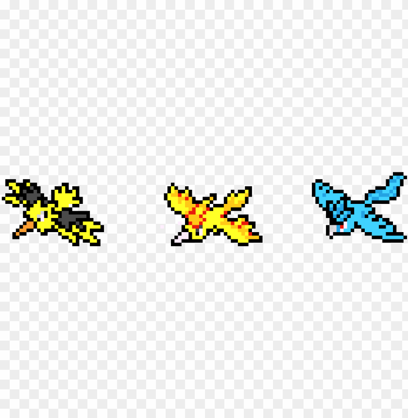Pokemon Pixel Art Legendary Birds Png Image With Transparent Background Toppng