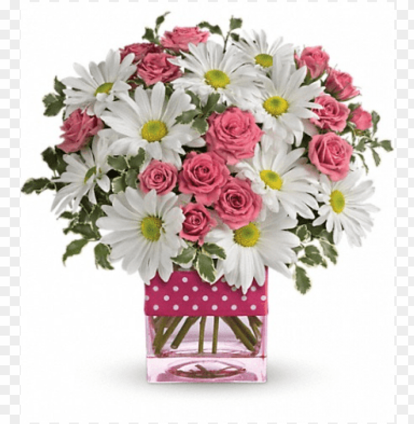 free PNG polka dots and posies - mother's day flower bouquet PNG image with transparent background PNG images transparent
