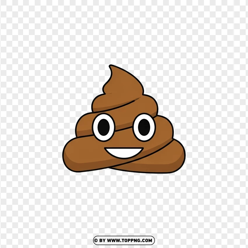 Poop Emoji Icon PNG Transparent Background