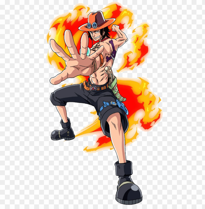 Tatuagem Portgas D. Ace, Portgas D. Ace, Criatura lendária, desenho animado  png