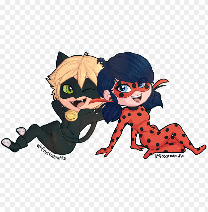 power couple by frostedpuffs - anime wallpaper chat noir miraculous ladybug  PNG image with transparent background | TOPpng