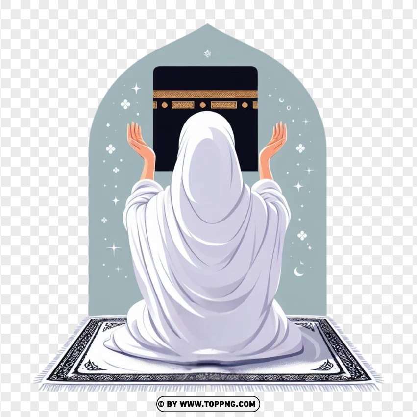 Islamic,  praying,  dua,isolated,  Eid,  cartoon,  illustration