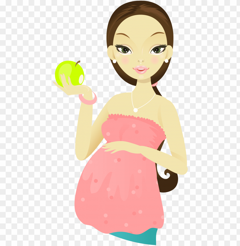 pregnant woman cartoon PNG image with transparent background.