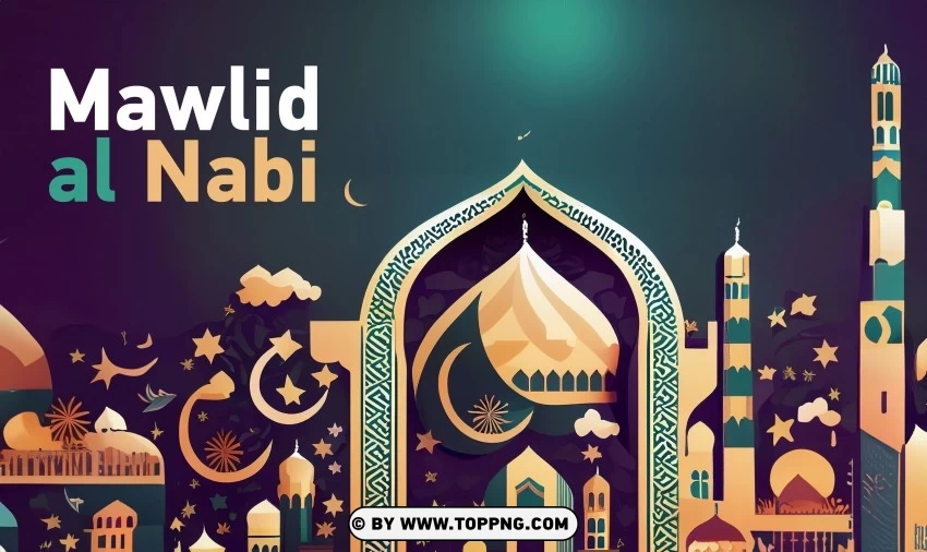 Prophet Muhammad Birthday Mawlid Al Nabi Islamic Design Image