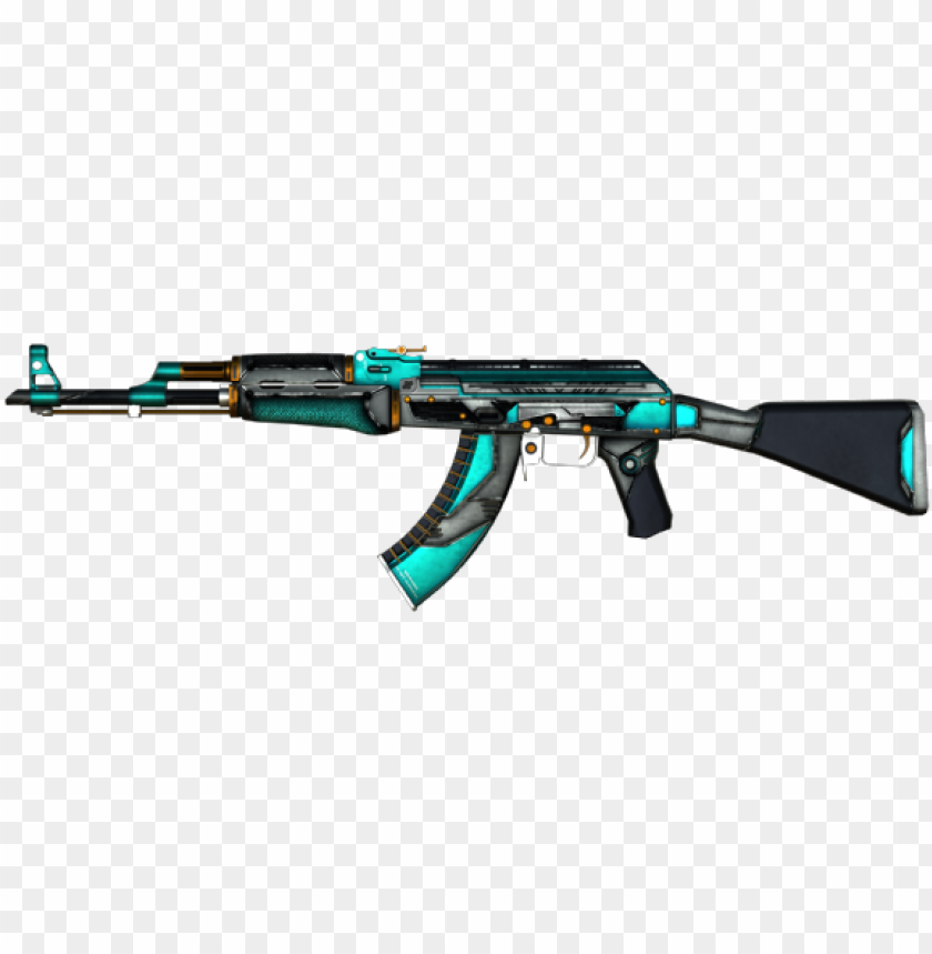 pubg black & blue akm skin weapon PNG image with transparent background@toppng.com