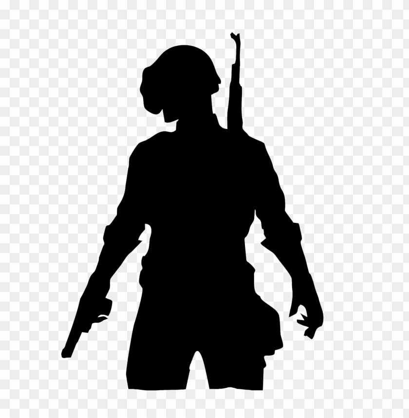 Pubg Black Silhouette Player Soldier With Helmet PNG Transparent With Clear Background ID 475419