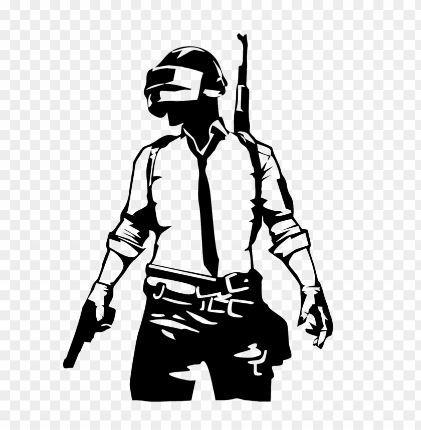 pubg black silhouette soldier player with helmet PNG image with transparent background@toppng.com