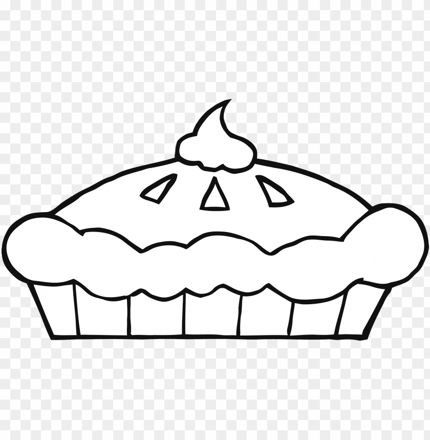 Pump In Pie Tart Blac  &amp; White Coloring Drawing PNG Image With Transparent Background
