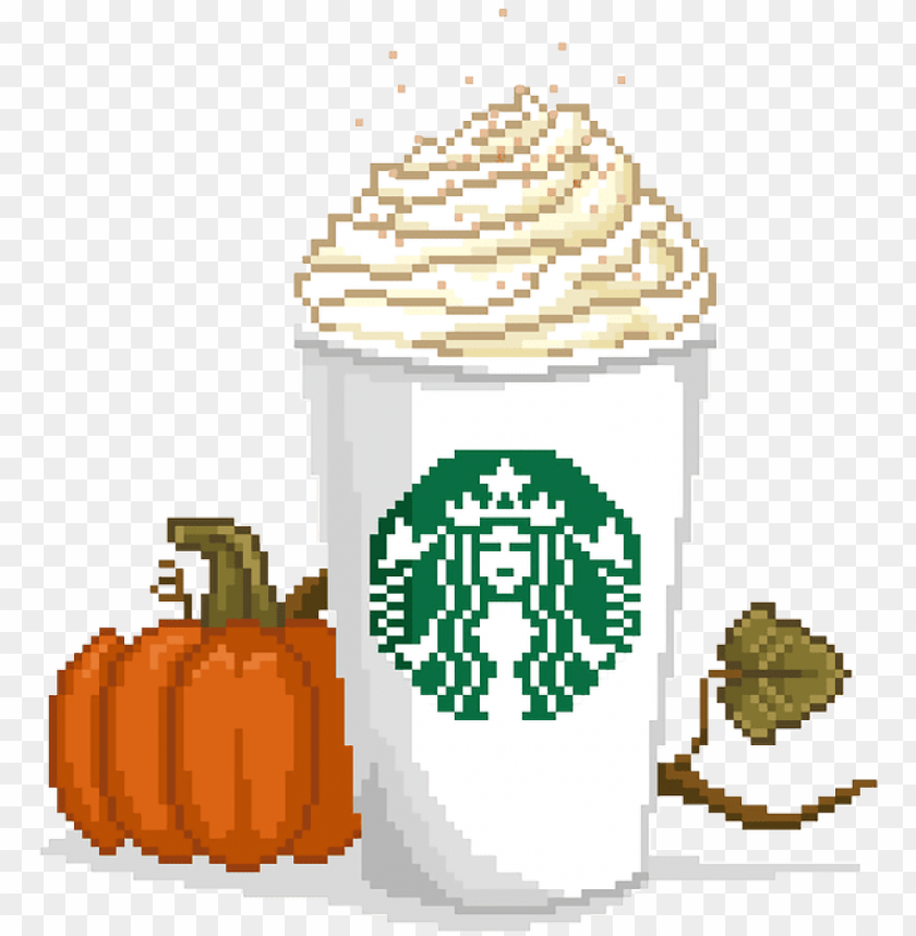 Pumpkin Spice Latte Pixel Art PNG Transparent With Clear Background ID 79730