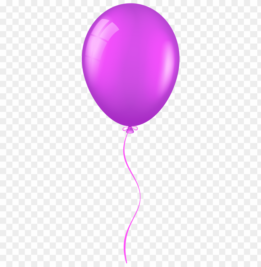 single purple balloon clip art