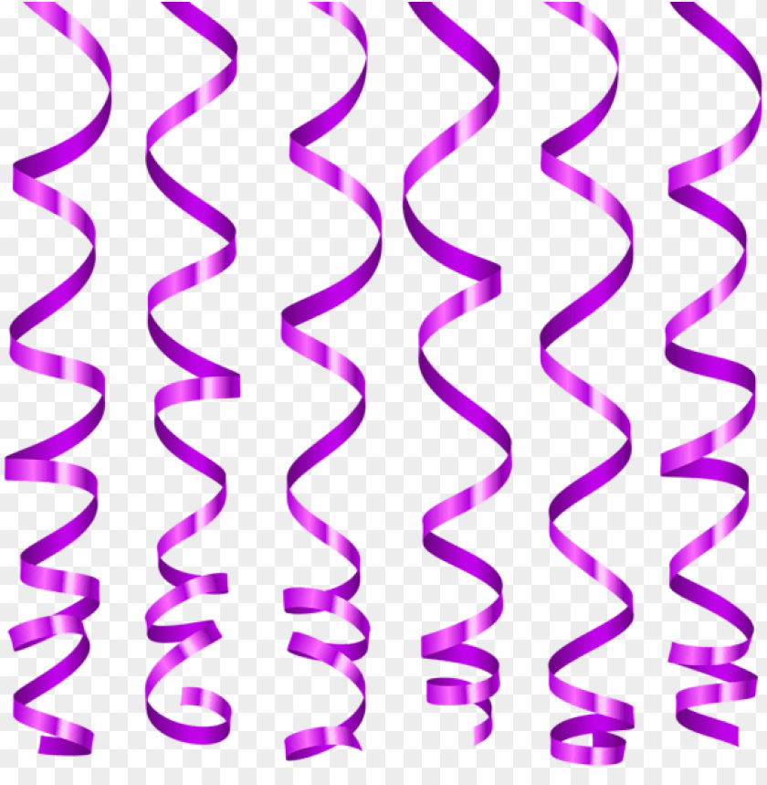 purple curly ribbons
