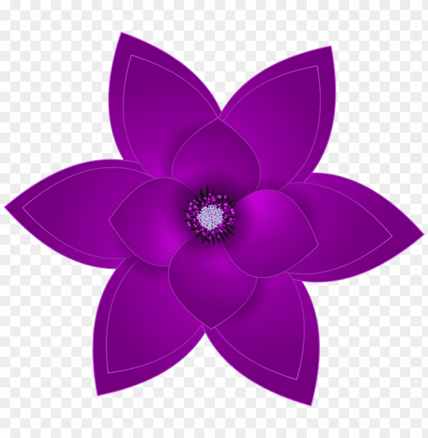 purple deco flower transparent clipart png photo - 44908