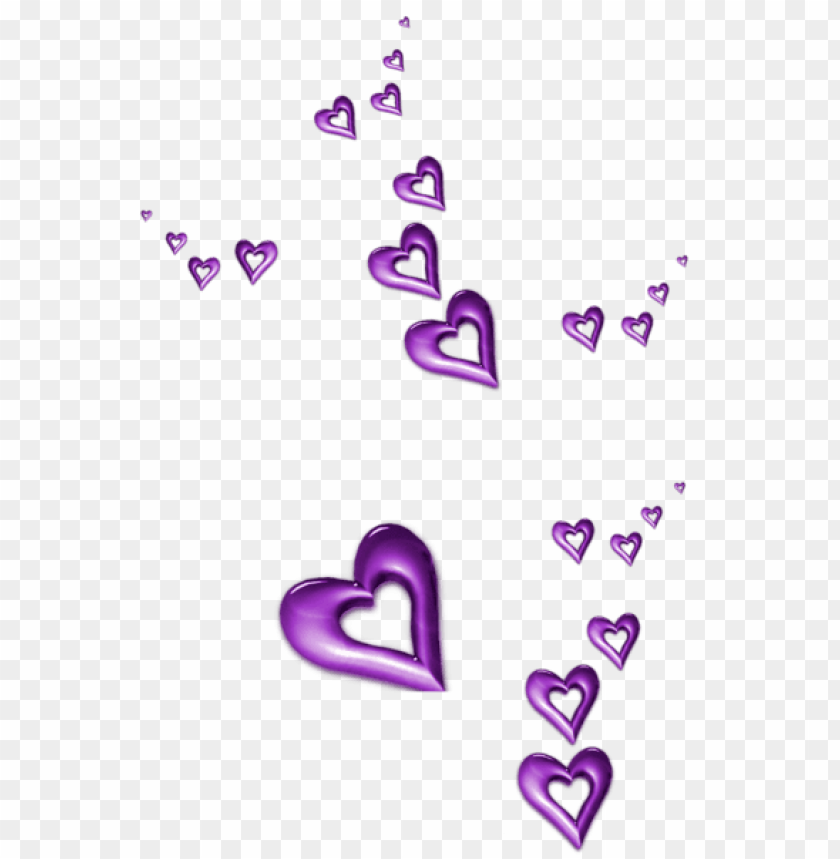 purple decorative hearts ornaments