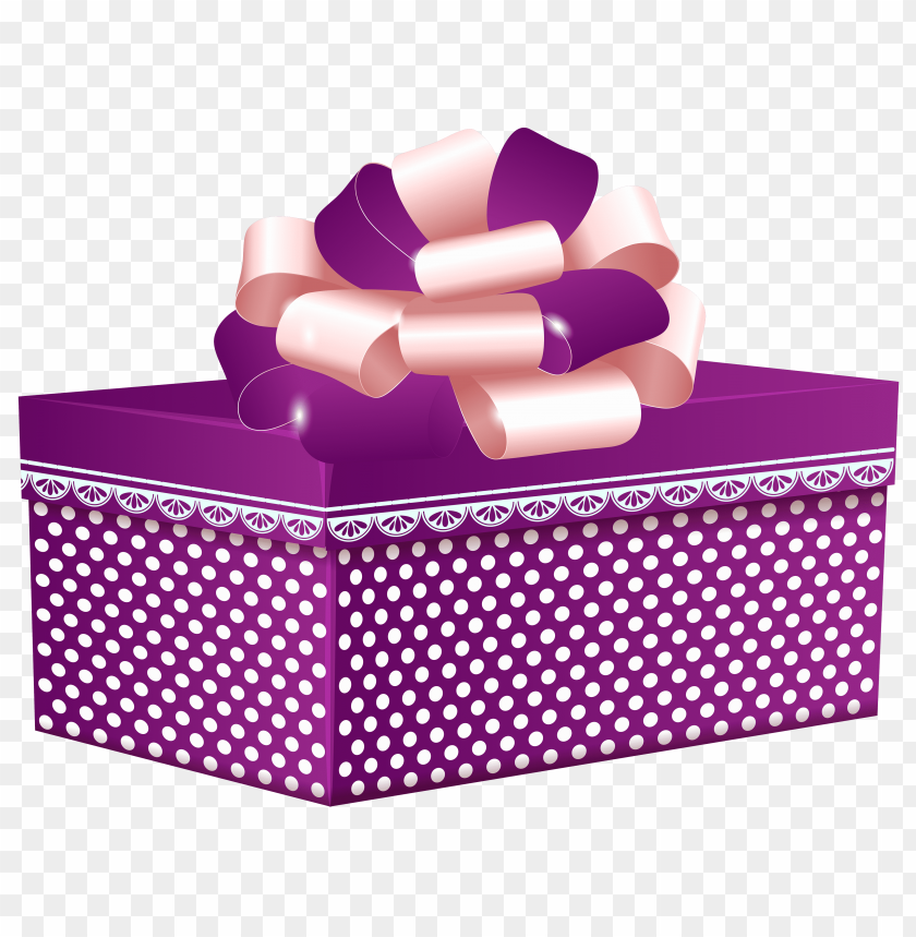 box, dotted, gift, purple