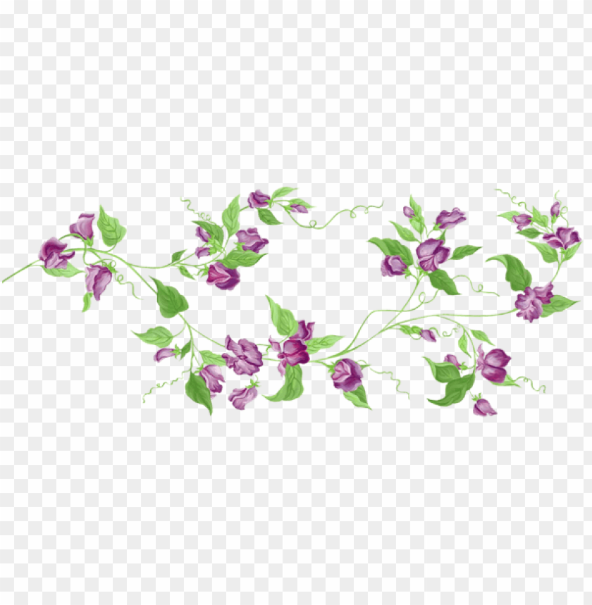 purple floral decor