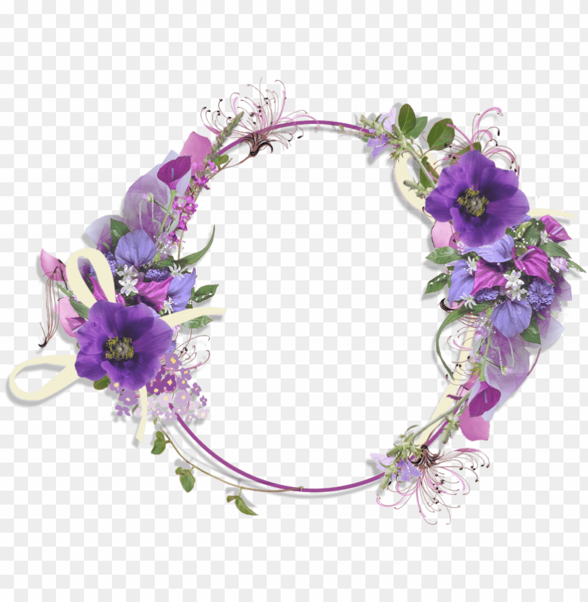 purple flower borders and frames PNG image with transparent background |  TOPpng