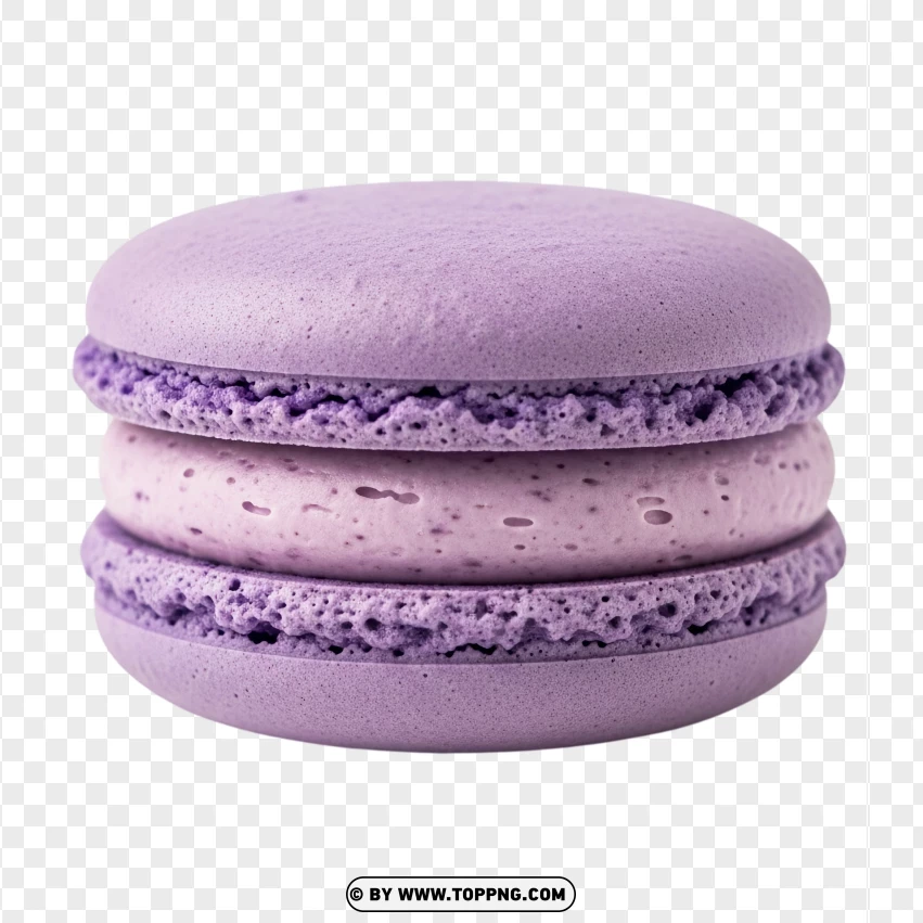 Purple French Macaron With Sweet Cream PNG Transparent Background