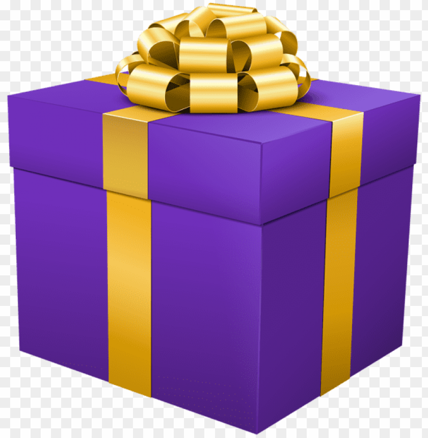 purple gift box clipart png photo - 48831