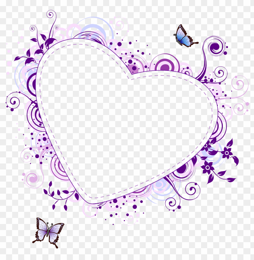purple heart transparent frame background best stock photos | TOPpng