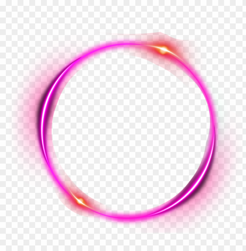 Purple Outline Circle Glow Light Effect PNG Image With Transparent Background@toppng.com