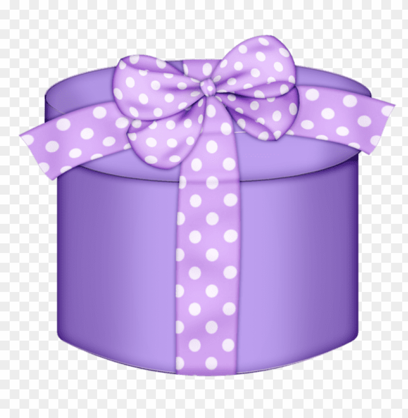 purple round gift box clipart png photo - 49799