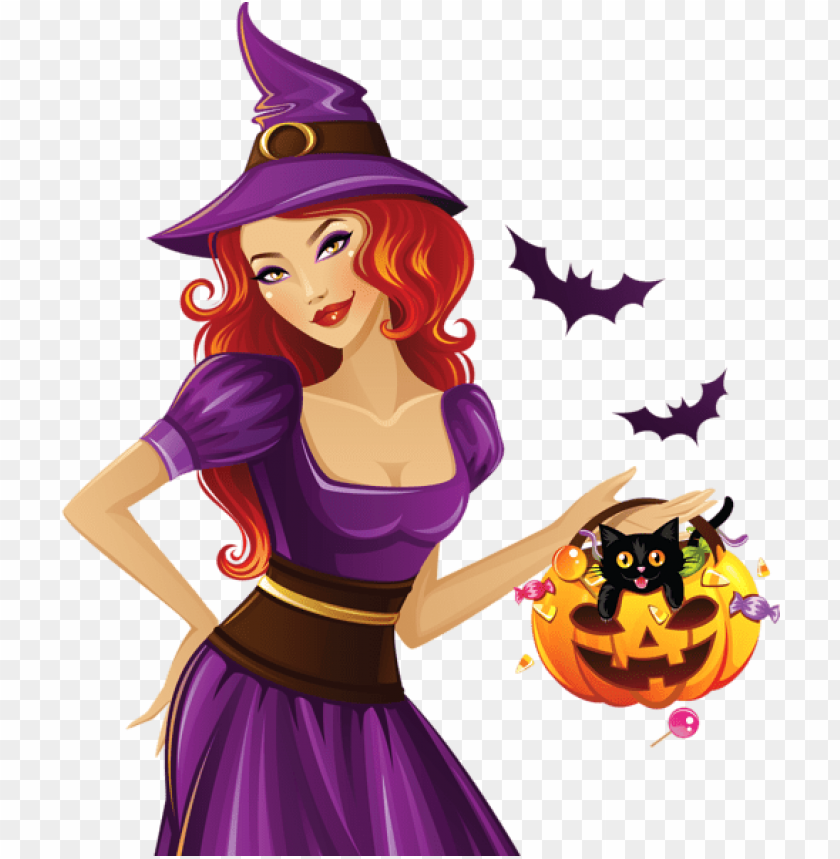 purple witch png images background -  image ID is 56456