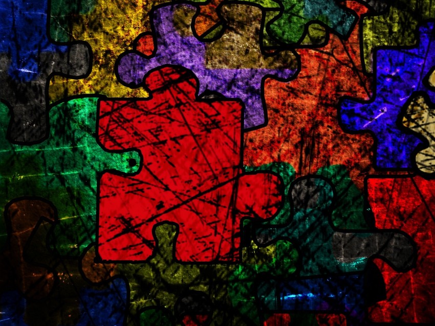puzzle, detail, grunge