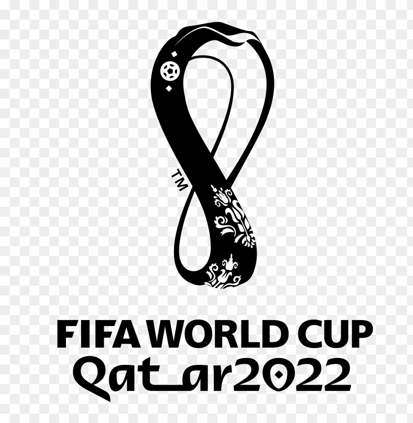 Qatar 2022 World Cup Logo Black Color Print Png