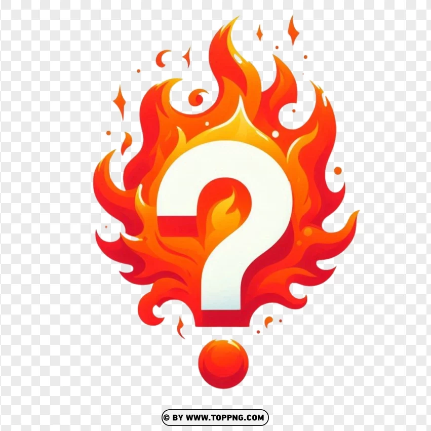 Question Mark On Fire TOPpng