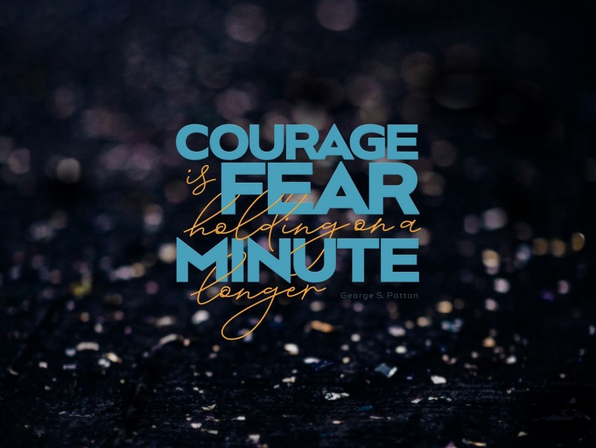 quote, courage, fear, thought, saying