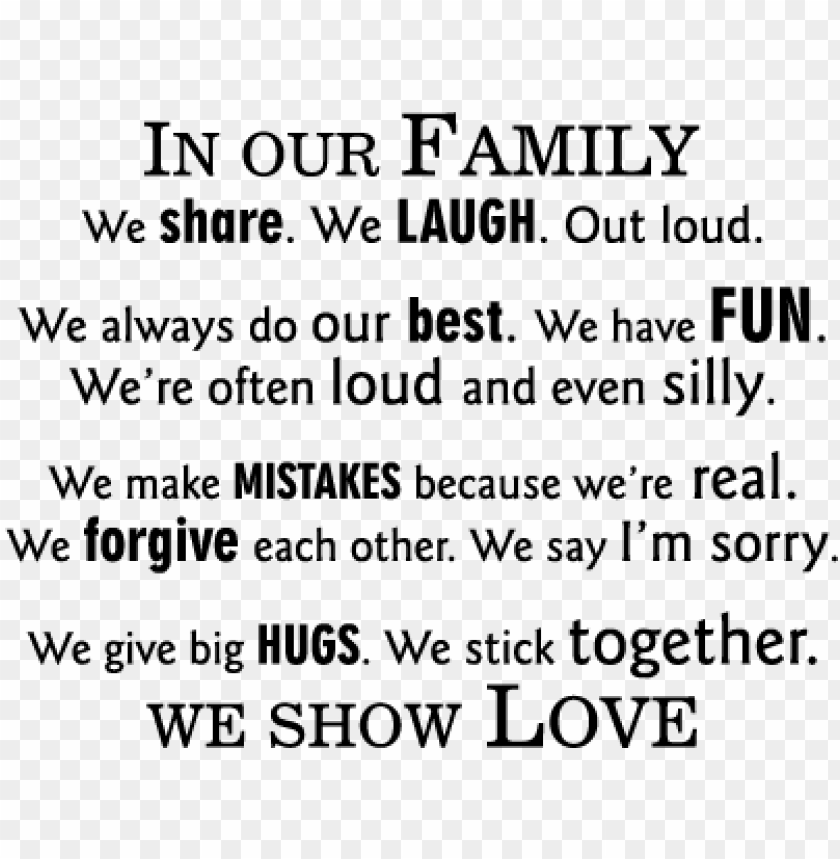 Quotes About Family Togetherness - Family Stick Together PNG Transparent Background