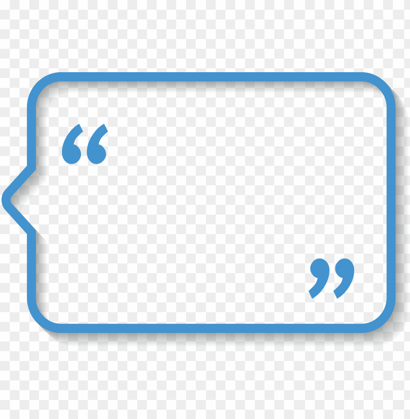 Quotes Blue Bubble Rectangle Dialog Box Quotes PNG Image With Transparent Background