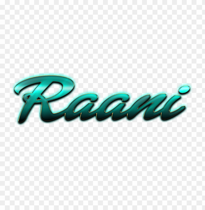 raani decorative name png PNG image with no background - Image ID 37613